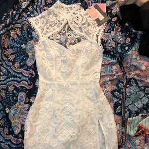 Oriental dress with lace design